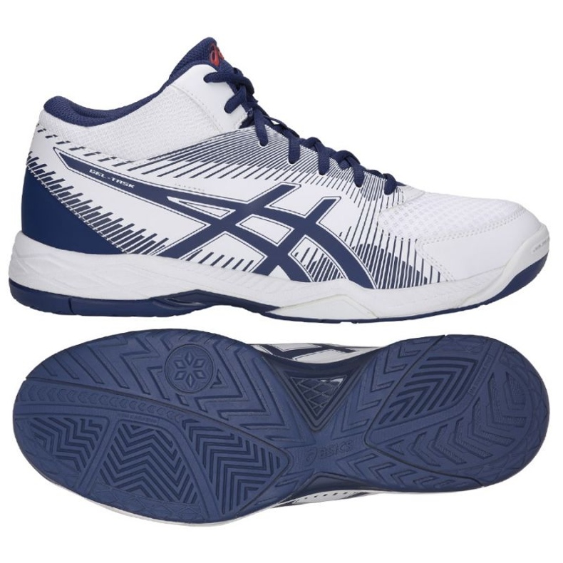 Pantofi de volei Asics Gel Task M B703Y-100 alb alb