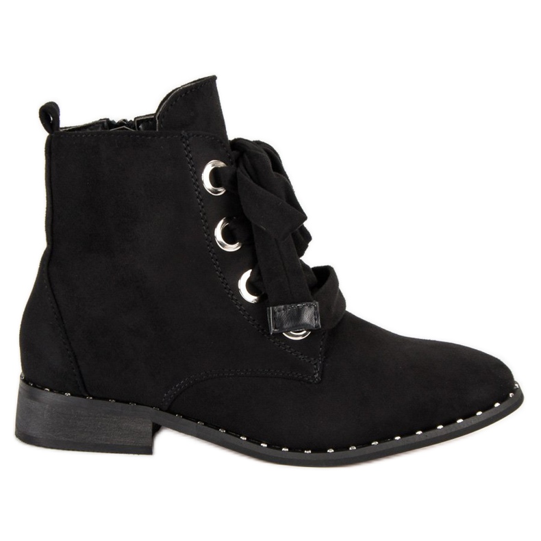 Cizme din piele de căprioară negru Cizme din piele de căprioară negru