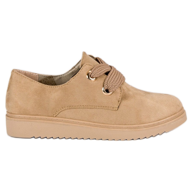 Tenisi din piele de căprioară maro