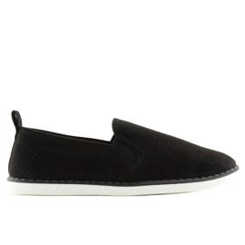 Negru LA08P Adidași negri alunecați Negru LA08P Adidași negri alunecați