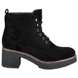 Ghete negre din piele intoarsa negru Ghete negre din piele intoarsa negru