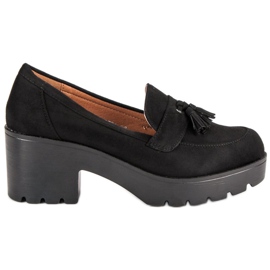 Ch. Creation Pantofi mocasini cu stil negru