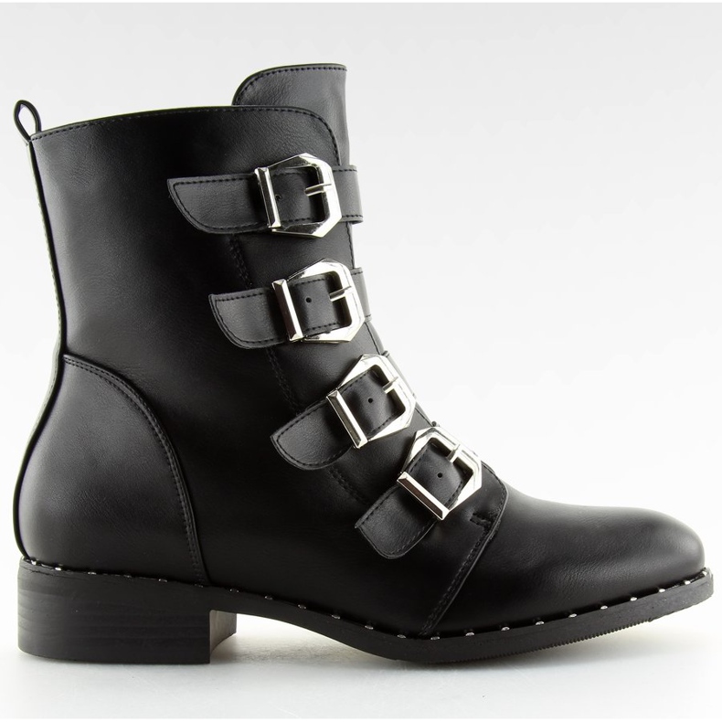 Cizme cu catarame negre 6312 Negru