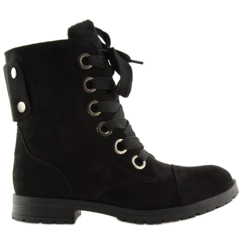 Cizme cu șiret negru 16-526 muncitori negri