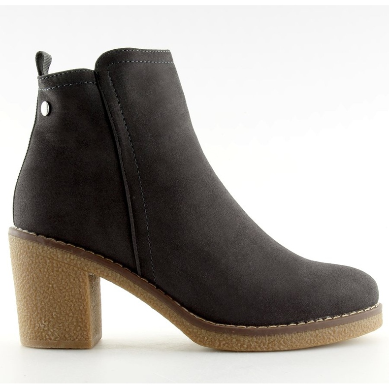 Cizme cu toc înalt 7B670 Gri