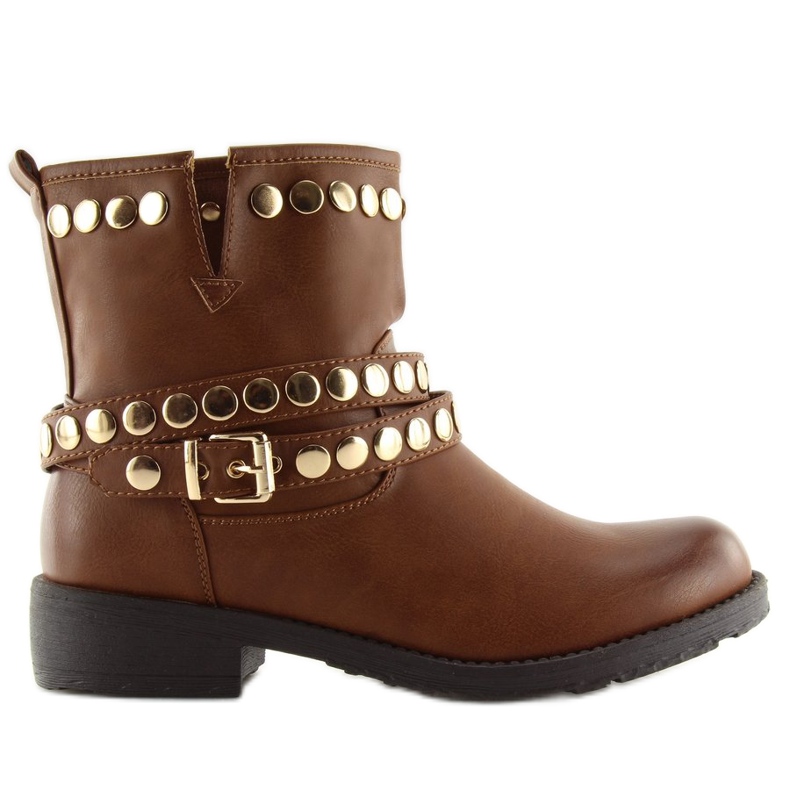 Cizme militare maro A89811 Camel