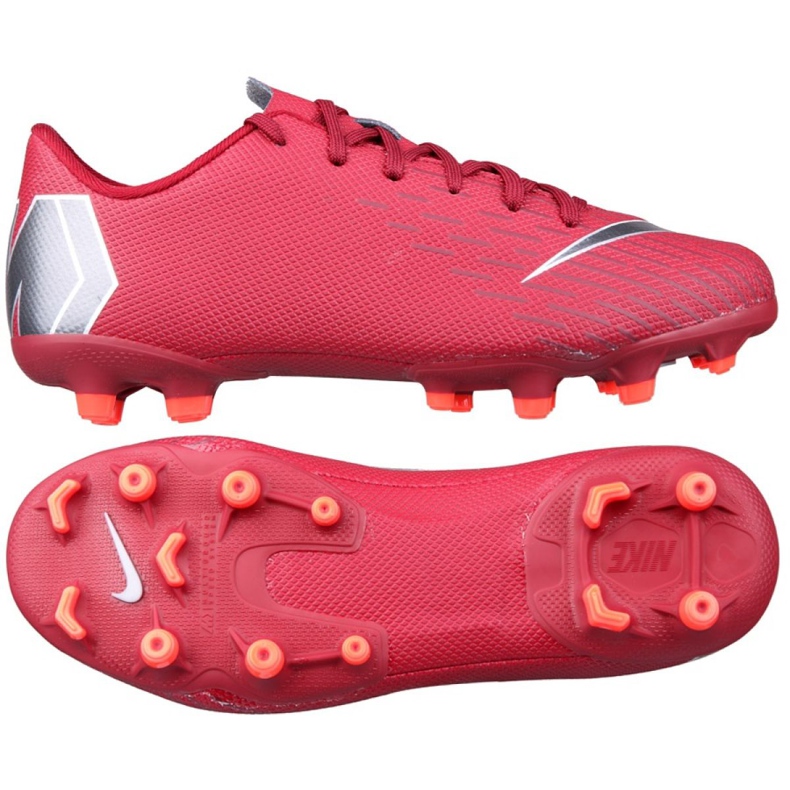 Pantofi de fotbal Nike Mercurial Vapor 12 Academy Gs Mg Jr AH7347-606 roșu roșu Pantofi de fotbal Nike Mercurial Vapor 12 Academy Gs Mg Jr AH7347-606 roșu roșu