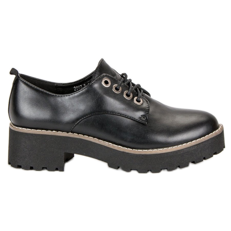 Pantofi la modă cu dantelă negru