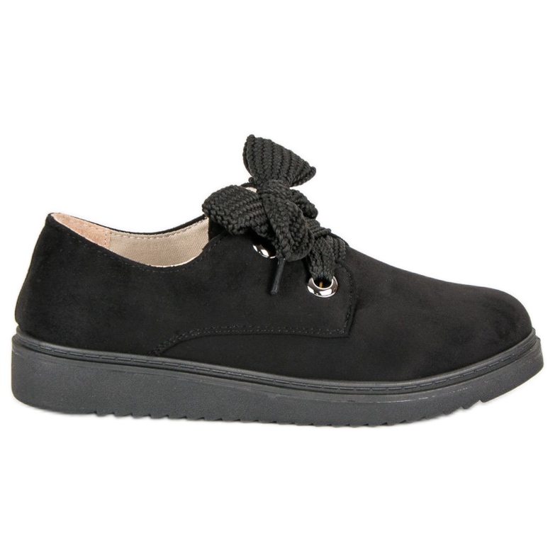 Adidași din piele de căprioară negru