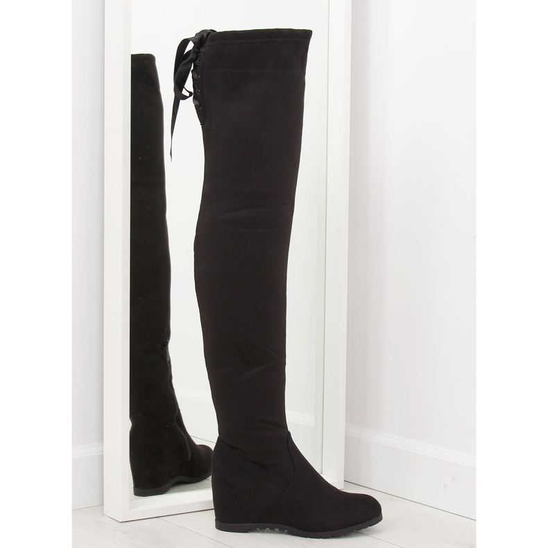 Cizme negre cu pene 168-139 negre negru