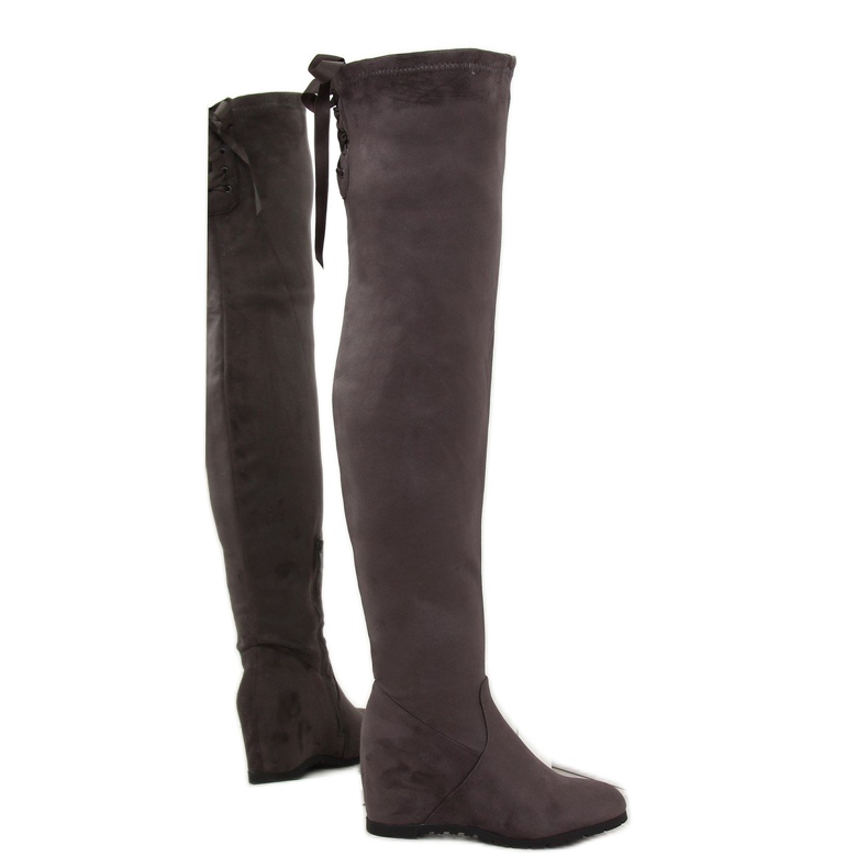 Gri Cizme peste tocuri cu toc 168-139 Gri