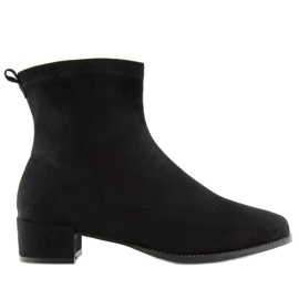 Cizme negre cu toc mic F184 Negru Cizme negre cu toc mic F184 Negru