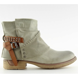 Cizme gri Gri pentru femei 640-PA Gri