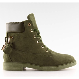 Timberki cu lacăt verde J-8686 verde Timberki cu lacăt verde J-8686 verde