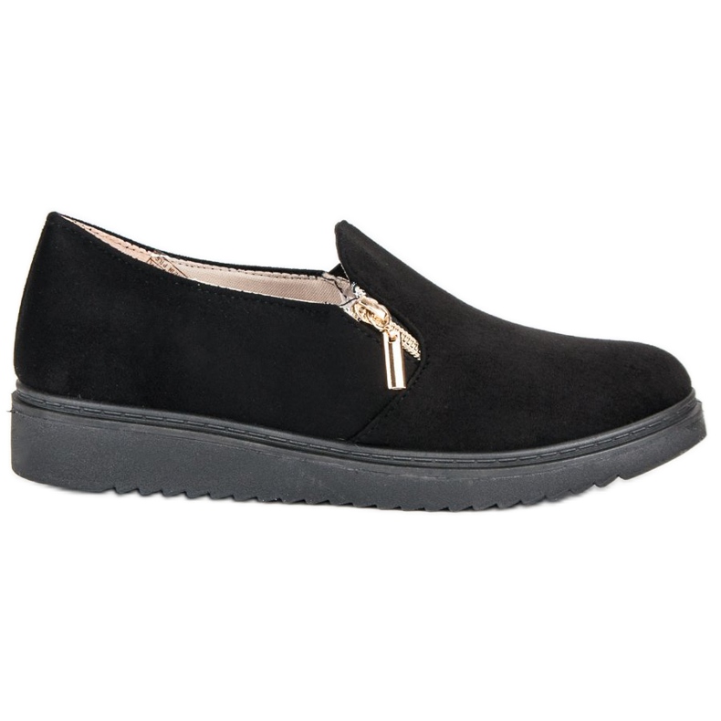 Adidași din piele de căprioară negru