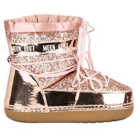 Cizme de zăpadă roz la modă