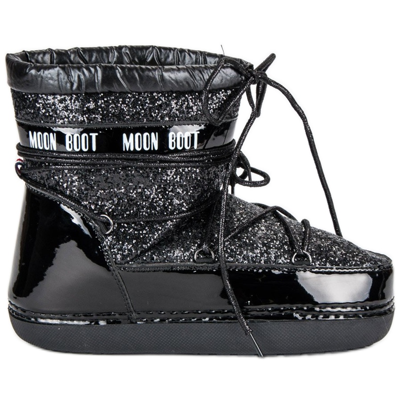 Cizme negre la modă pentru zăpadă negru