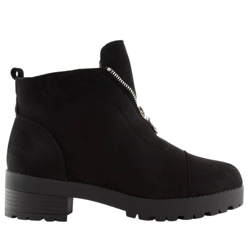 Negru 2017-3 Cizme negre cu talpă înaltă