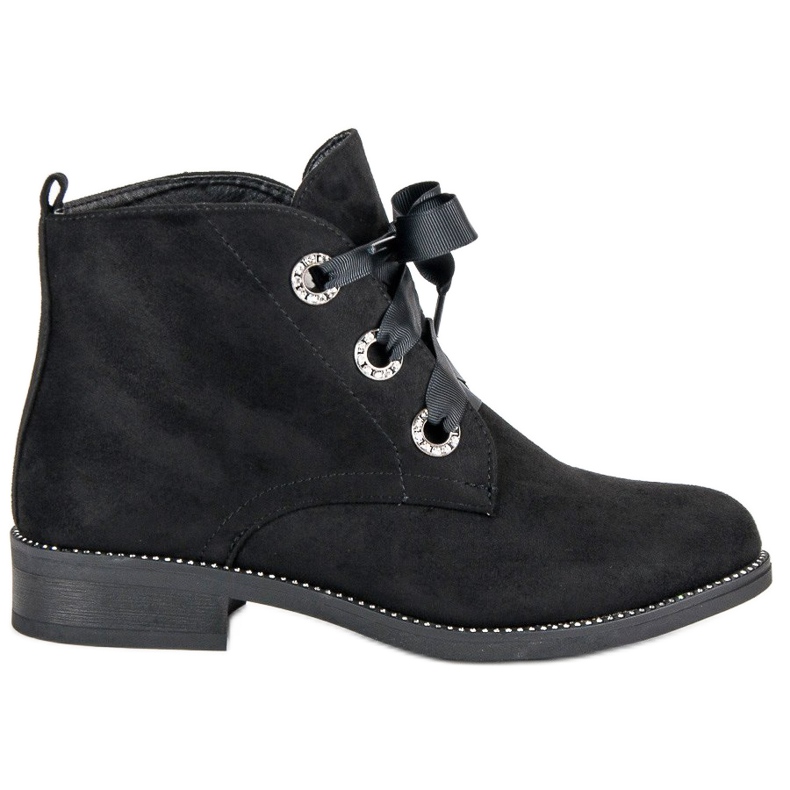 Seastar Ghete din piele de căprioară negru