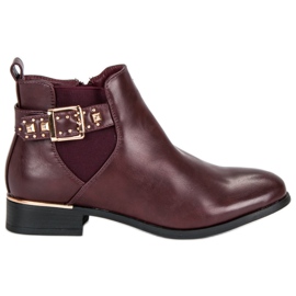 Anesia Paris Cizme Chelsea Burgundy roșu Anesia Paris Cizme Chelsea Burgundy roșu