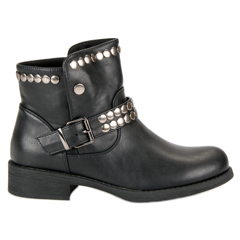 L. Lux. Shoes Cizme negre rock negru