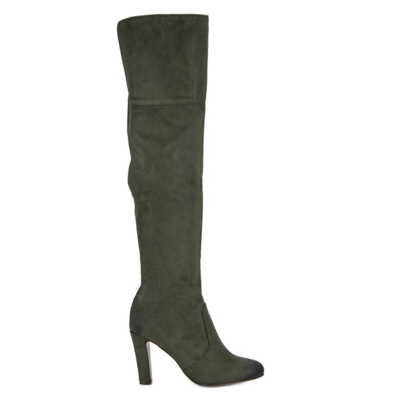 Cizme VINCEZA cu toc înalt verde Cizme VINCEZA cu toc înalt verde