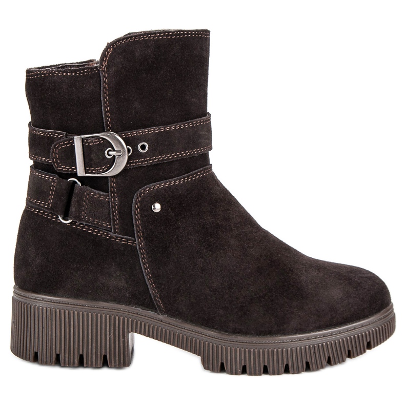 Cizme calde din piele maro Cizme calde din piele maro