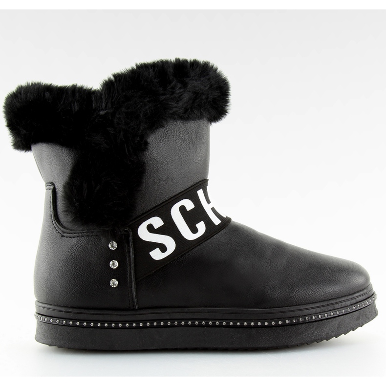 Cizme negre de zăpadă pentru femei NB239P-1 negre negru Cizme negre de zăpadă pentru femei NB239P-1 negre negru