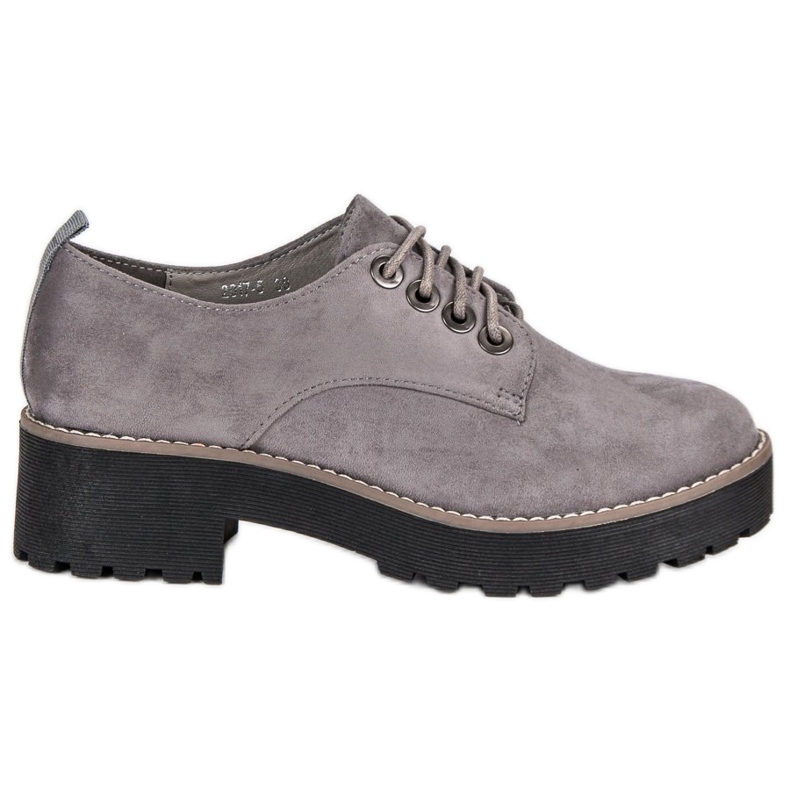 Pantofi din piele intoarsa gri Pantofi din piele intoarsa gri