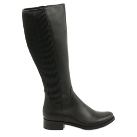 Cizme negre cu bandă elastică Arka 7152 negru