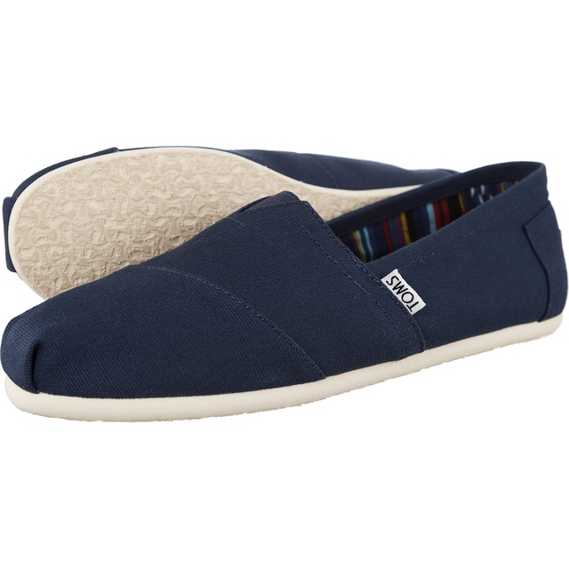 Toms Canvas Mens Classic Alpargata 866 albastru marin