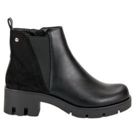 Lucky Shoes Ghete confortabile de toamnă negru Lucky Shoes Ghete confortabile de toamnă negru