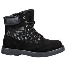 Bestelle Trappers Suede On A Slider negru
