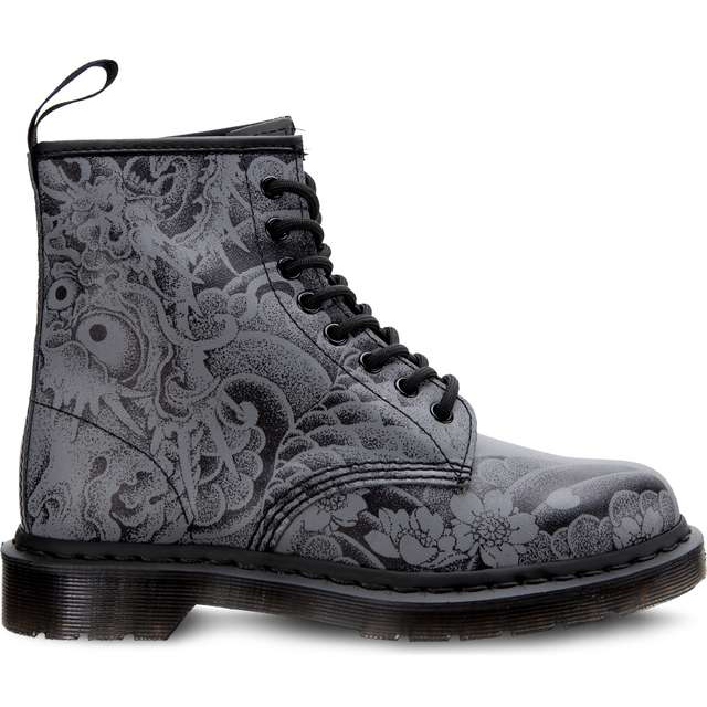 Dr. Martens 1460 Ot Negru Gunmetal Ot Tattoo Backhand gri