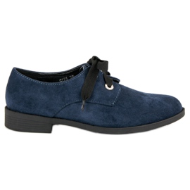 Bestelle Pantofi din piele intoarsa albastru maro
