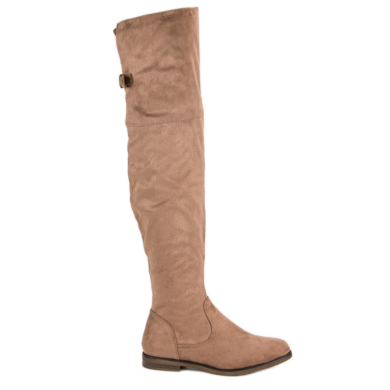 SDS Cizme din piele de căprioară maro