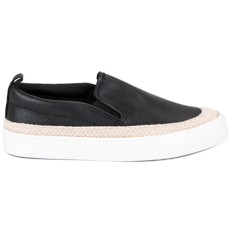 J. Star Espadrile Slipony negru