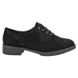Pantofi din piele neagră negru Pantofi din piele neagră negru