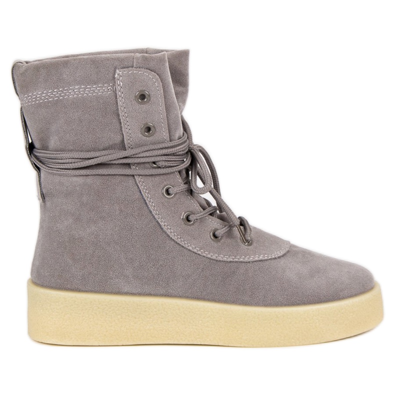 Ghete cu dantelă gri