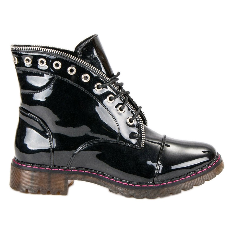 Lucky Shoes Lucrători lacuiți negru