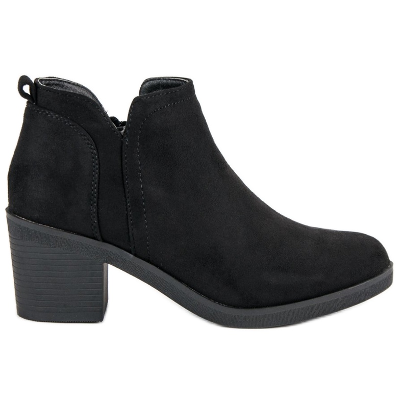 Ideal Shoes Cizme cu toc negru Ideal Shoes Cizme cu toc negru