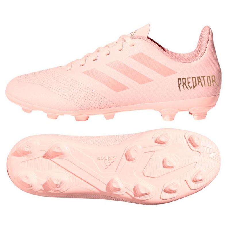 Ghete de fotbal Adidas Predator 18.4 FxG roz Ghete de fotbal Adidas Predator 18.4 FxG roz