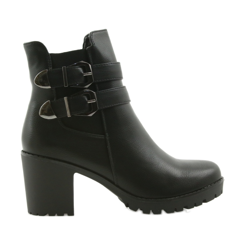 Ghete din lemn cu catarame Filippo 517 negru