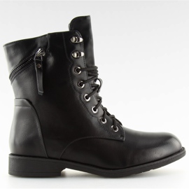 Cizme cu șiret negru workery 168-177 negru