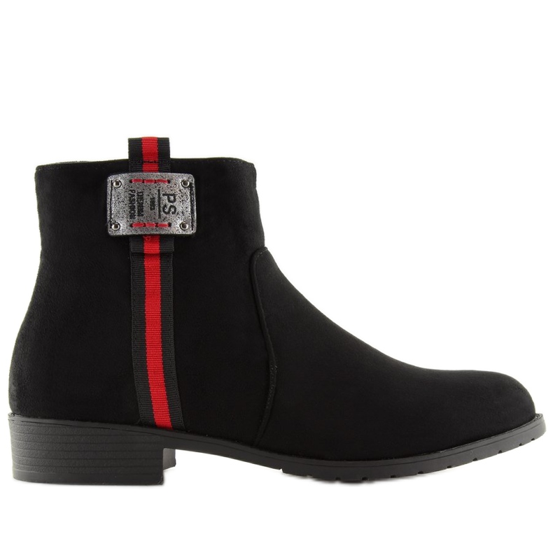 Cizme Chelsea din piele neagră 100-913B0-2 Negre negru