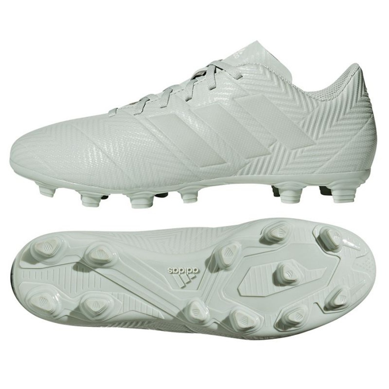 Cizmele de fotbal adidas Nemeziz 18.4 FxG M. alb Cizmele de fotbal adidas Nemeziz 18.4 FxG M. alb