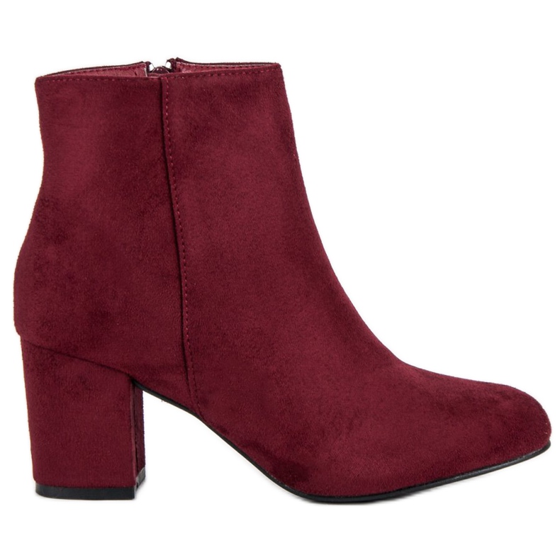 Mannika Botine din piele de căprioară pe stâlp roșu