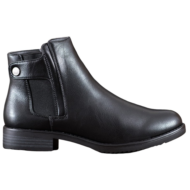 J. Star Cizme plate confortabile negru J. Star Cizme plate confortabile negru