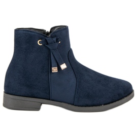 Top Shoes Cizme decoltate cu fermoar albastru