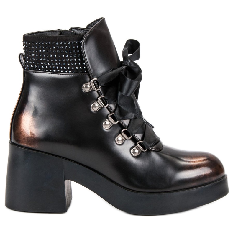 Super Me Cizme la modă cu toc înalt maro Super Me Cizme la modă cu toc înalt maro